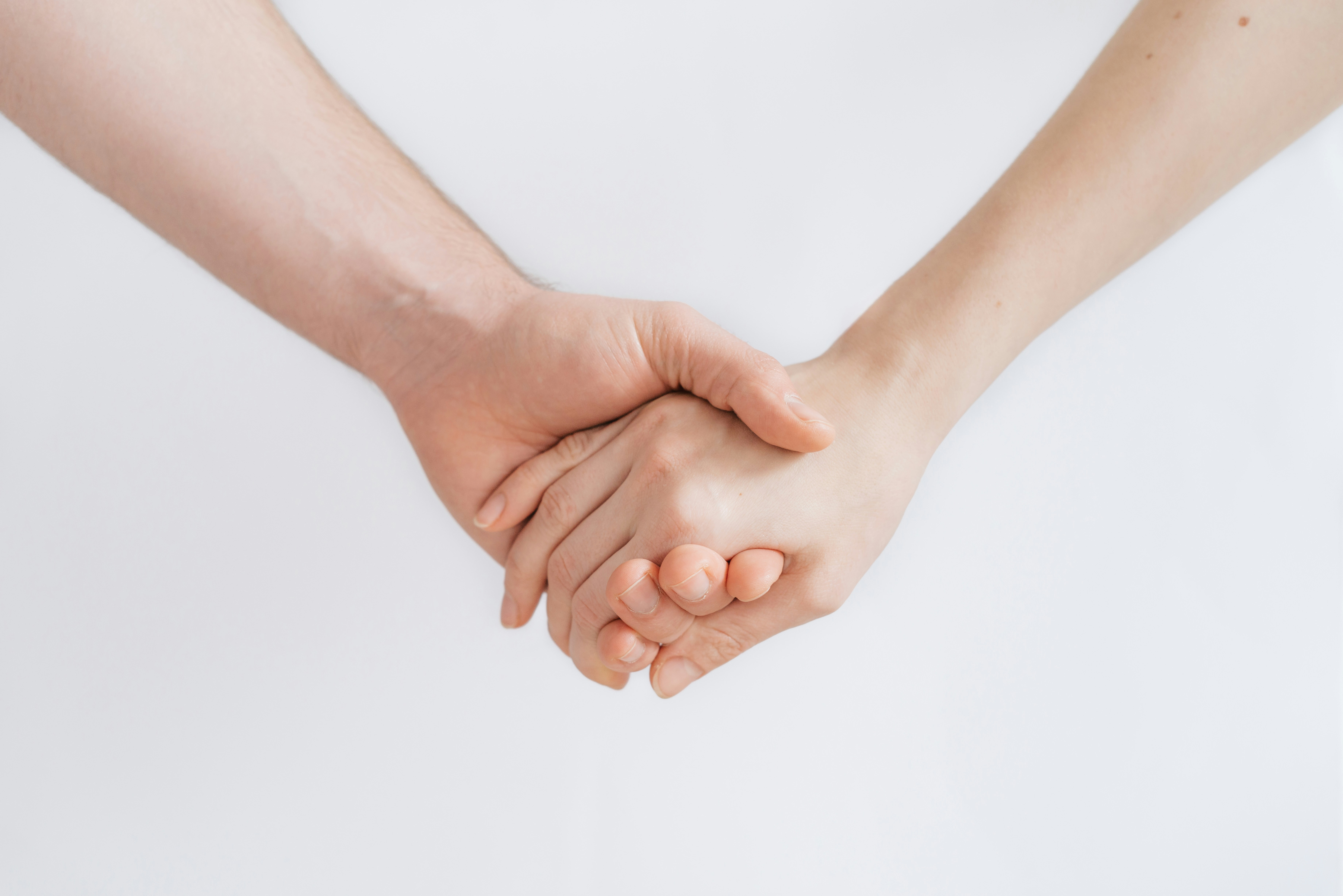 Hands held in comfort